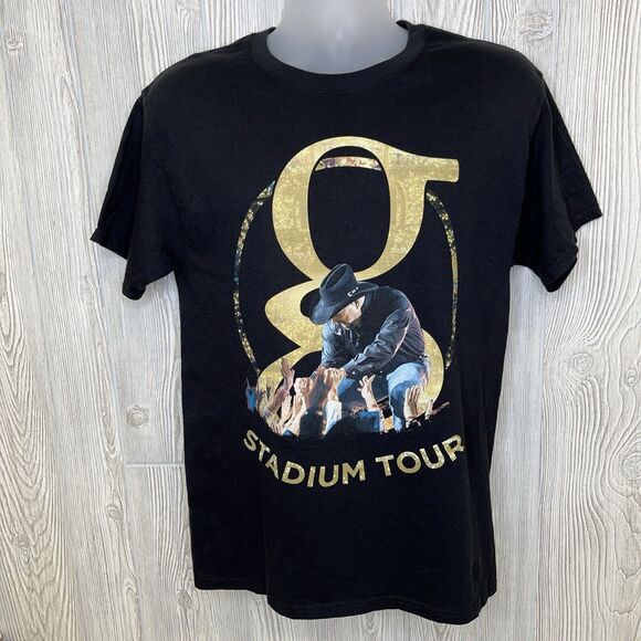 Garth Brooks Stadium Tour T-Shirt Country Music Concert Size Medium Black Hanes - Picture 1 of 7